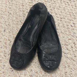 Tory birch black flats, size 7